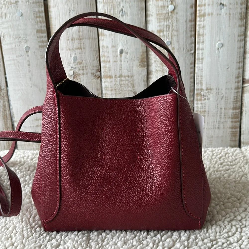 Coach Hadley 21 Hobo Crossbody Purse Satchel Deep Red New NWT